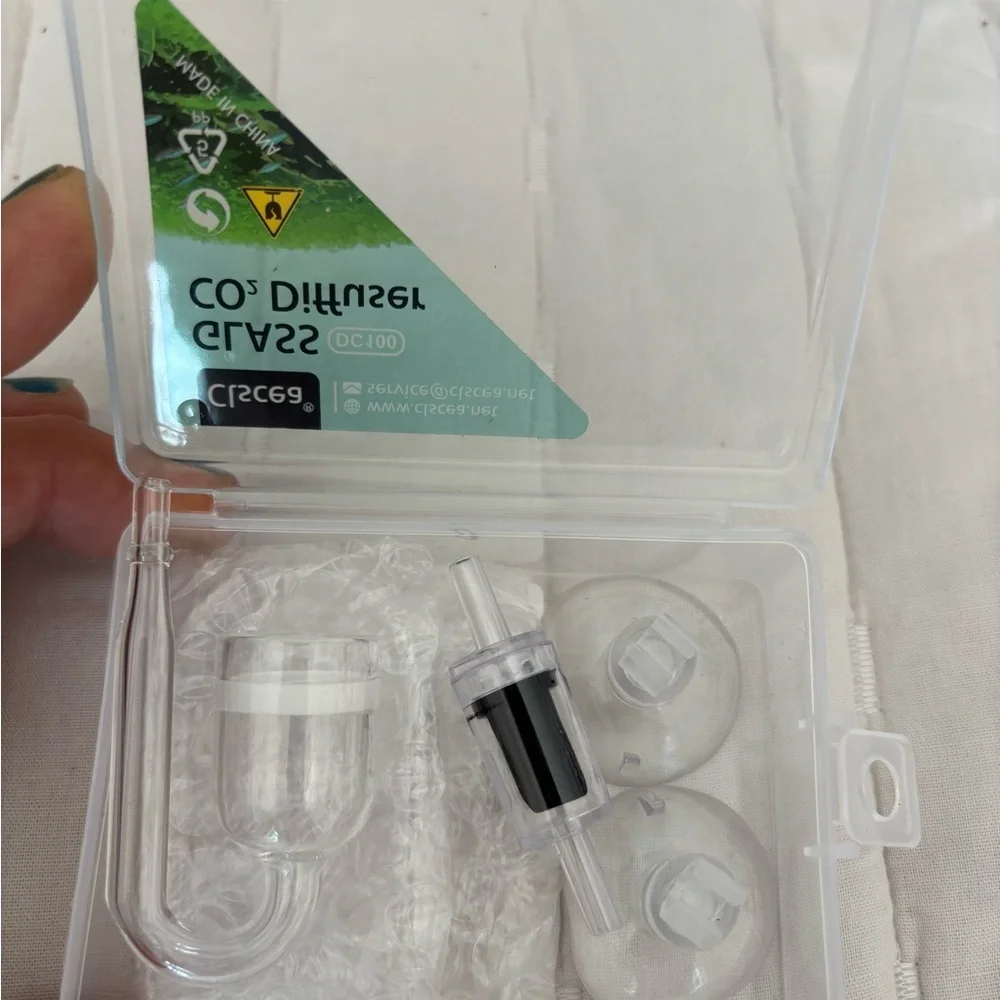 Aquarium Glass CO2 Diffuser & CO2 Drop Checker & 60ml CO2 Indicator Solution